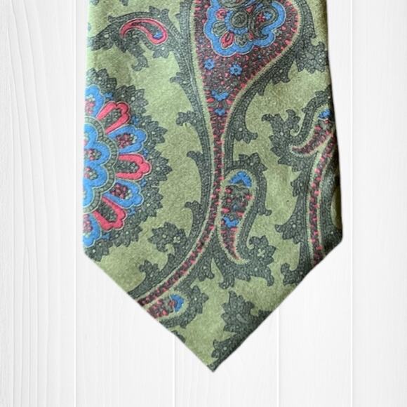 Faconnable Men’s Classic Paisley Silk Made in Italy Tie - Picture 2 of 8